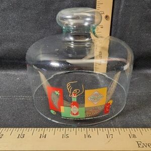 Vintage Replacement Tabasco Glass Cheese Tray Glass Dome Only No Base